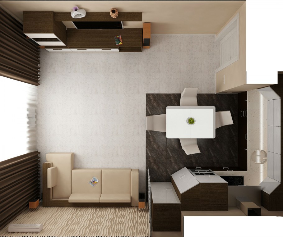 Садовая мебель вид сверху