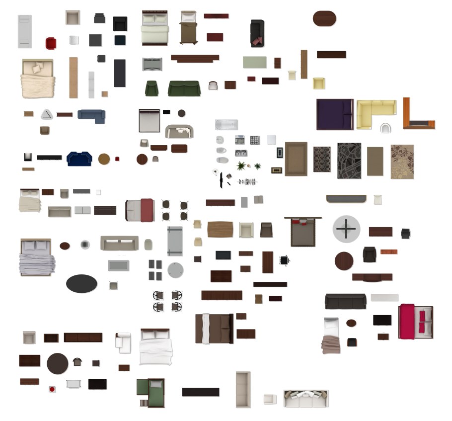 Мебель диван в AUTOCAD чертежи