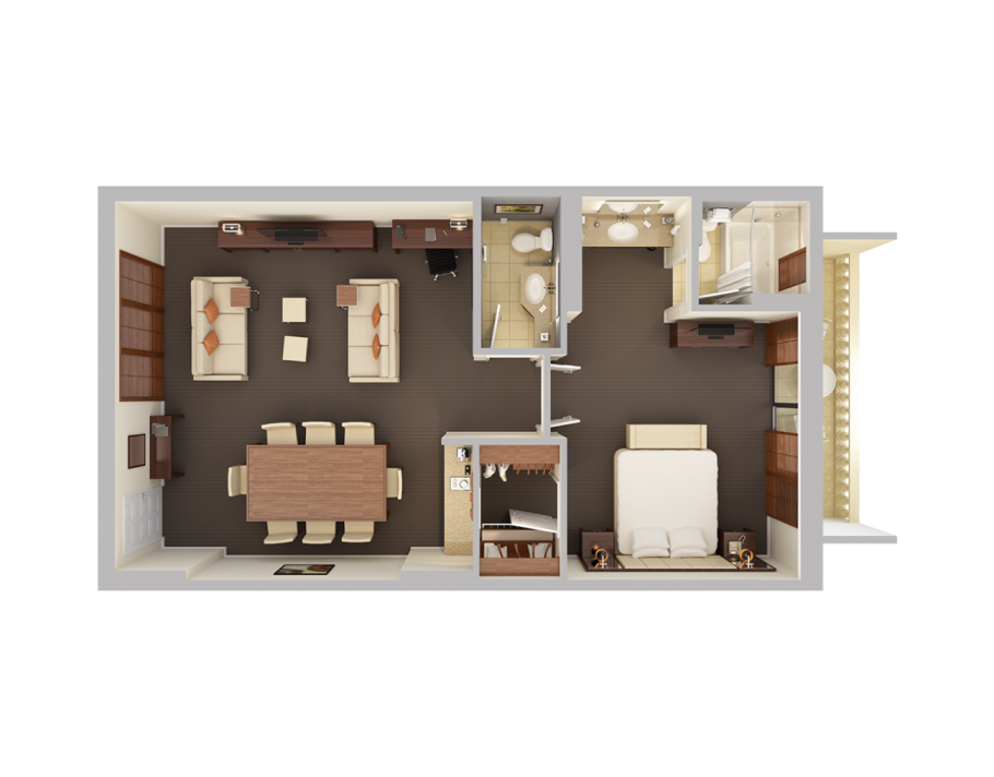 Гостиная вид сверху