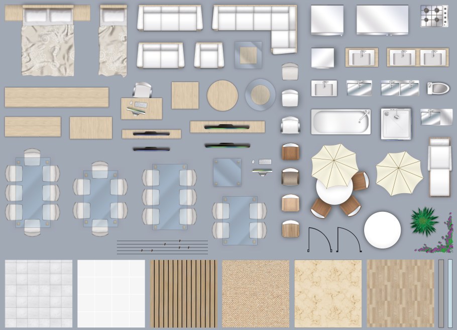 2d Furniture Floorplan Top