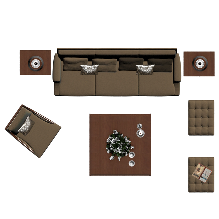 Мебель вид сверху для фотошопа