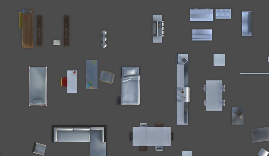 Диван вид сверху вектор