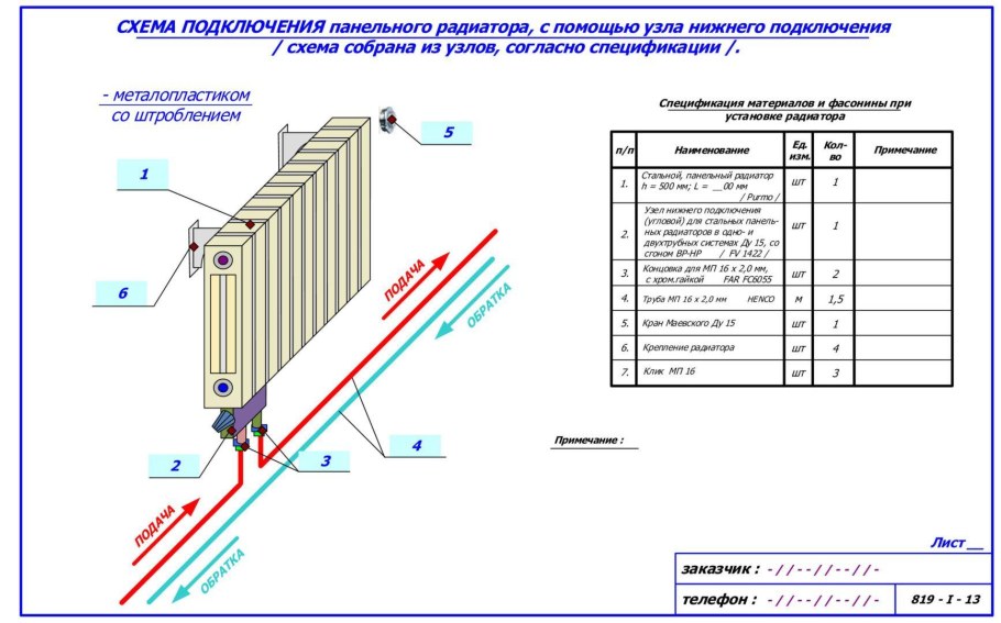 Подключение радиаторов отопления схемы обвязки монтаж