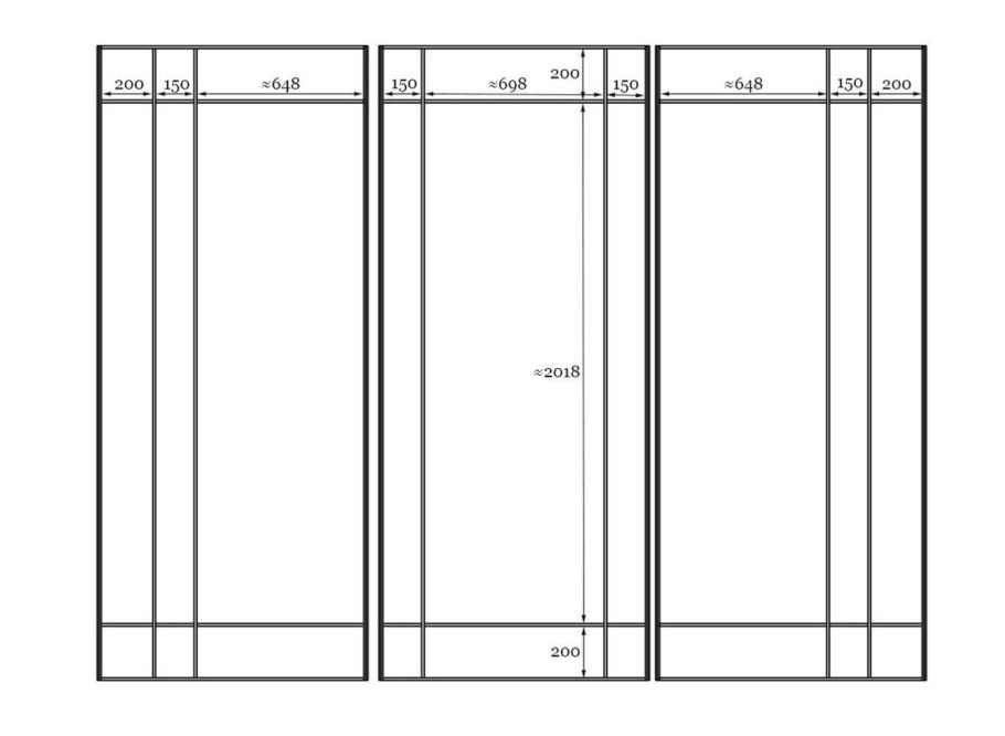 Стандартные Размеры дверей купе для гардеробной