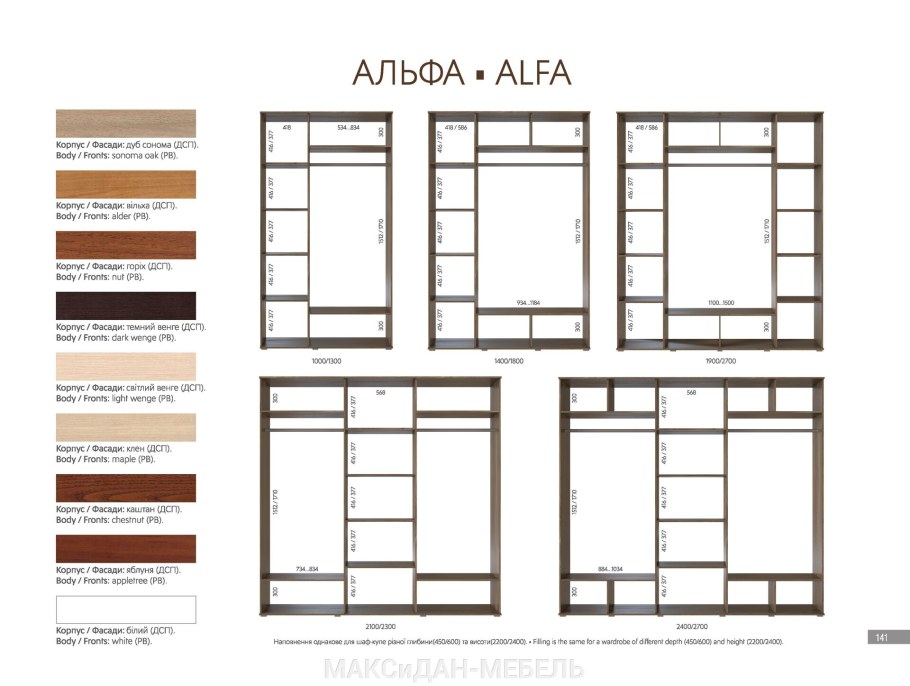 Шкаф-купе Версаль с 2-мя дверями схема сборки