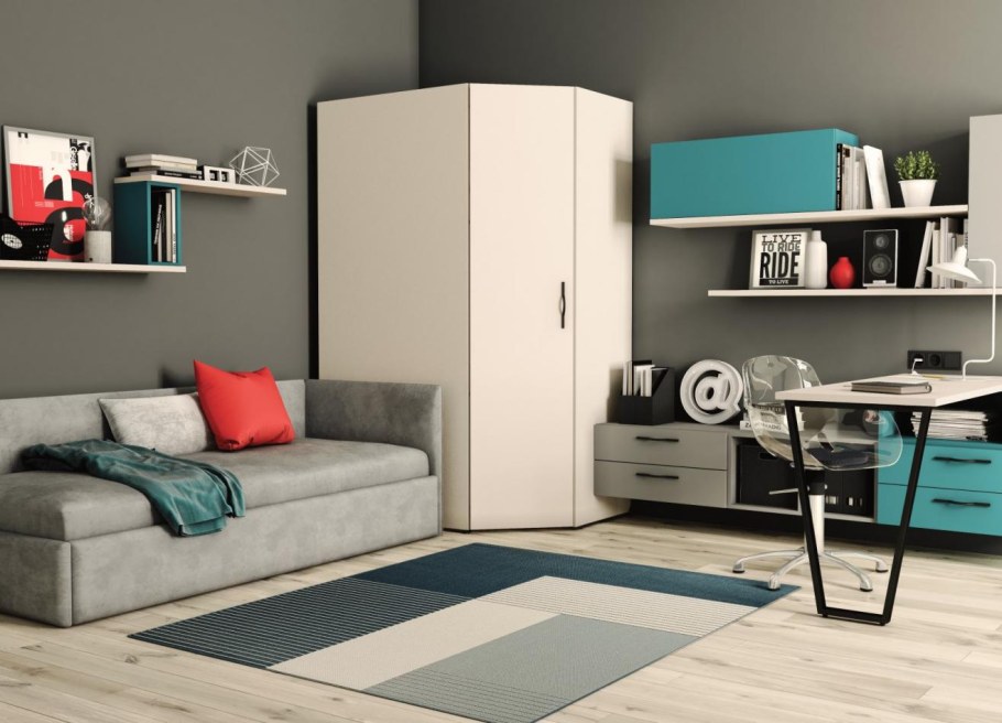 Клюква детская мебель вельвет с угловым столом