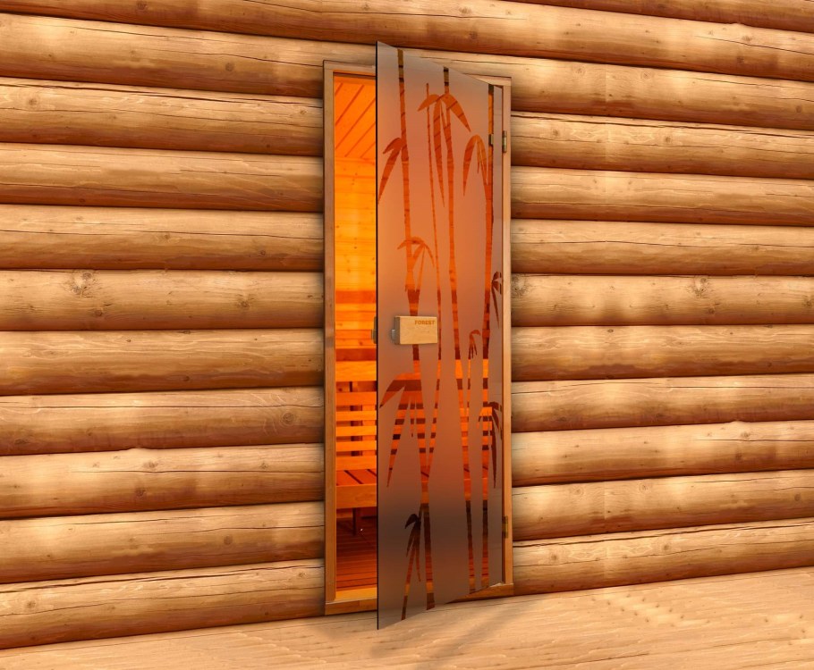 Стеклянная дверь в парилку