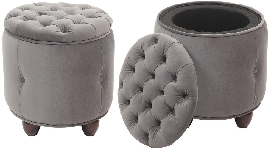 Банкетка Мебельстория Беркли-2 бежевый левый