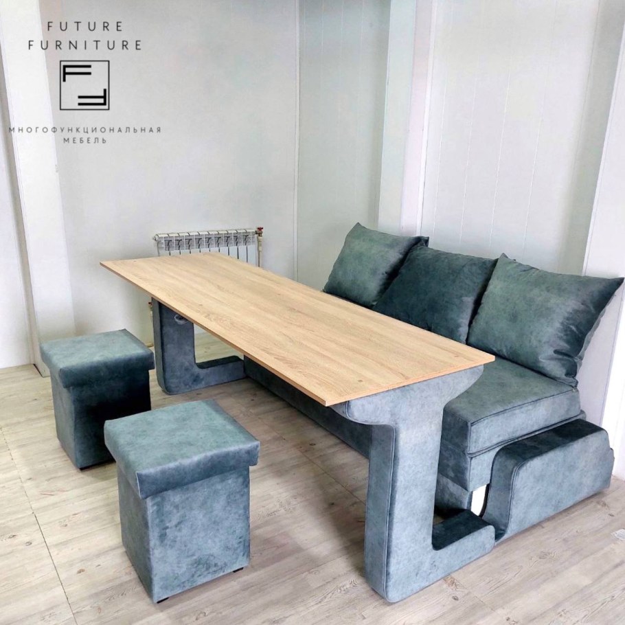 Шкаф-кровать диван трансформер TRANSMEB блюз