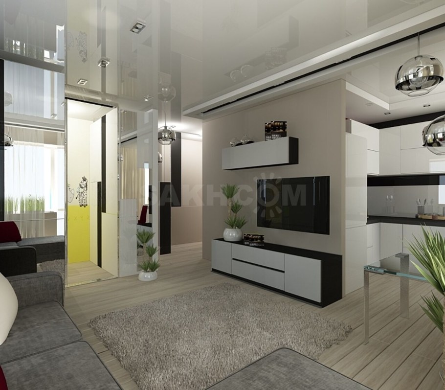 Гостиная студия хрущевка