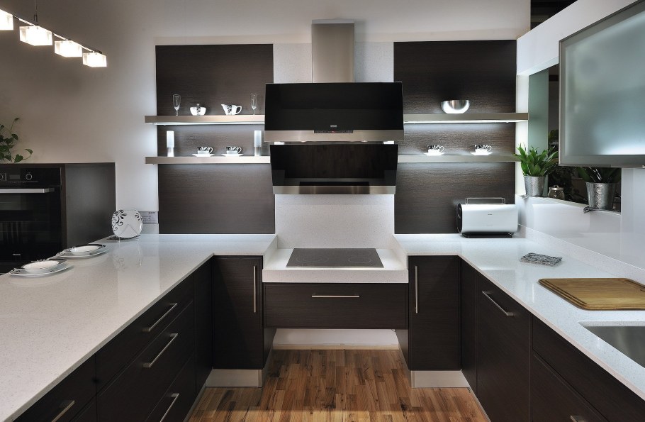 Разноуровневые столешницы на кухне