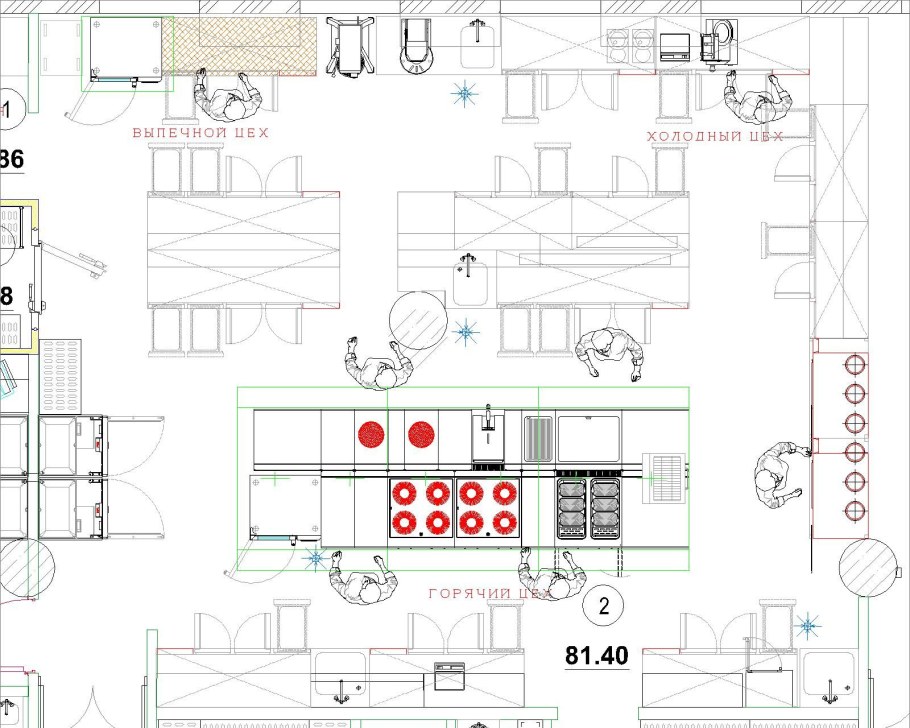 Расстановка мебели в кухне-гостиной план