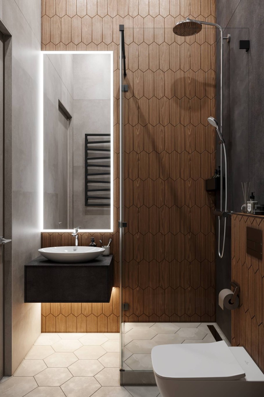 Гостевой санузел с душевой