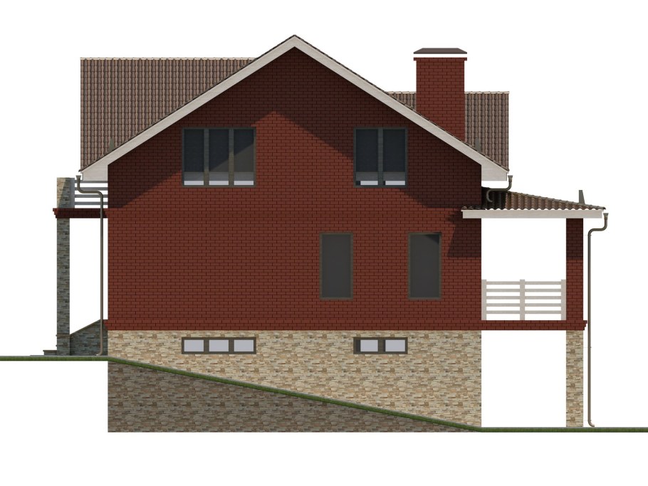 Двухэтажный дом с подземным гаражом