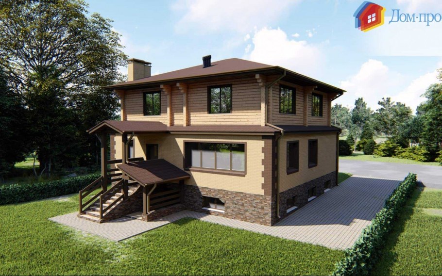 Дом с цокольным гаражом