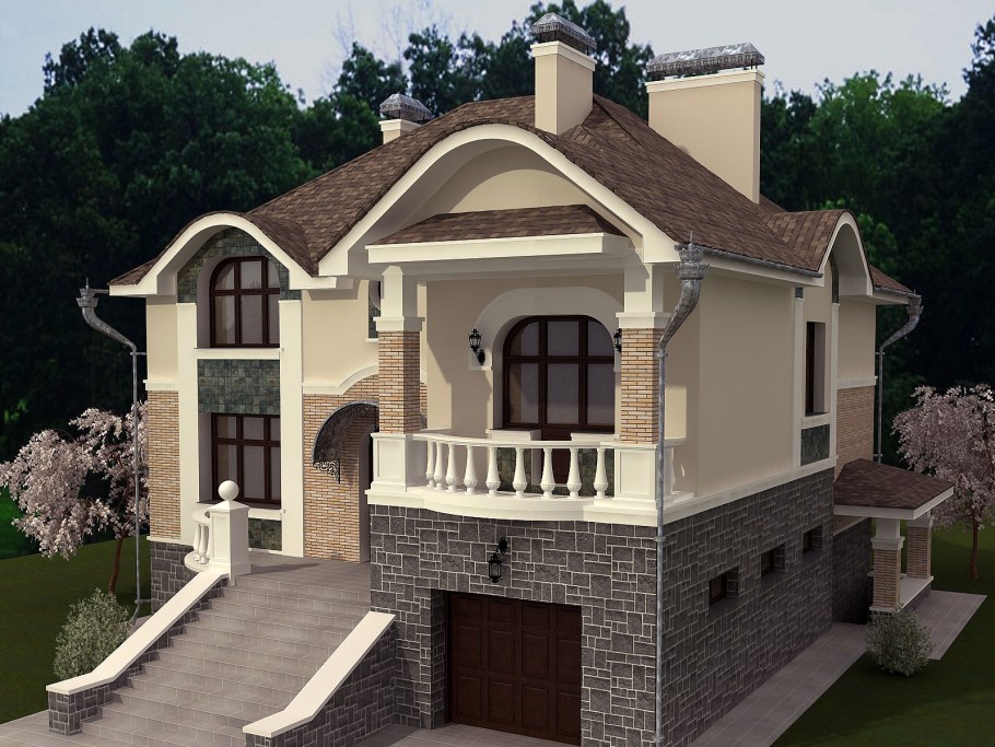 Проекты домов на склоне с гаражом