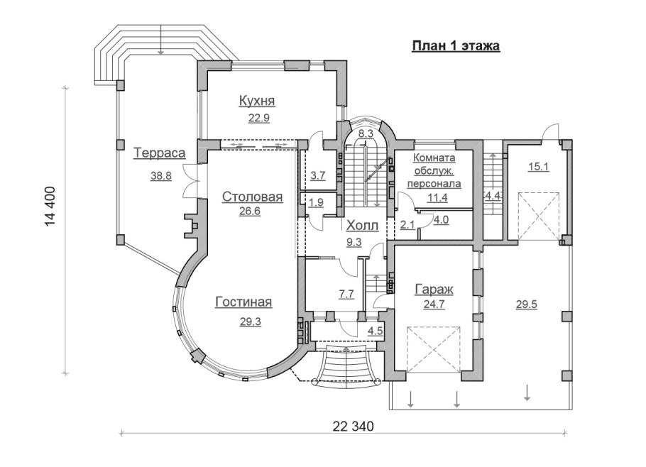 Двухэтажные дома с пристроенным гаражом