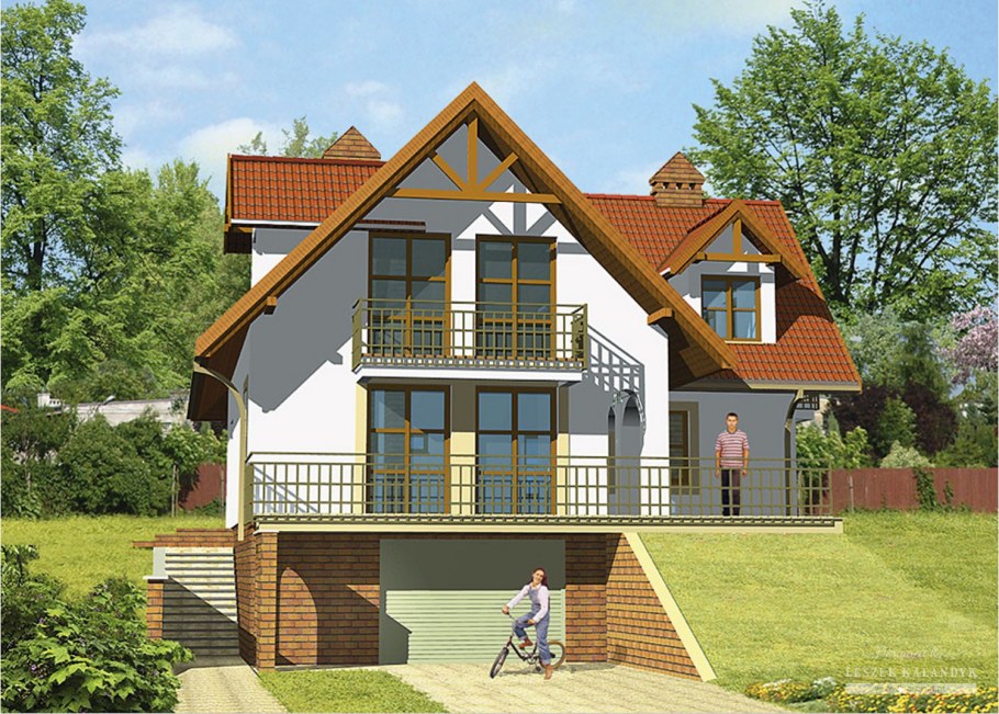 Трехэтажный дом с цокольным этажом