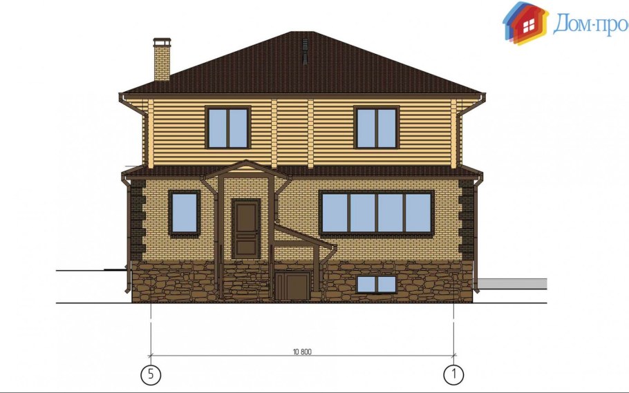 Двухэтажный дом с подвалом и гаражом