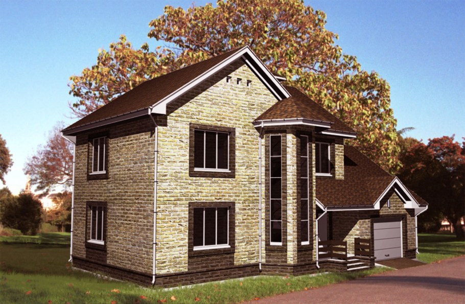 Проекты домов с цокольным этажом двухэтажные