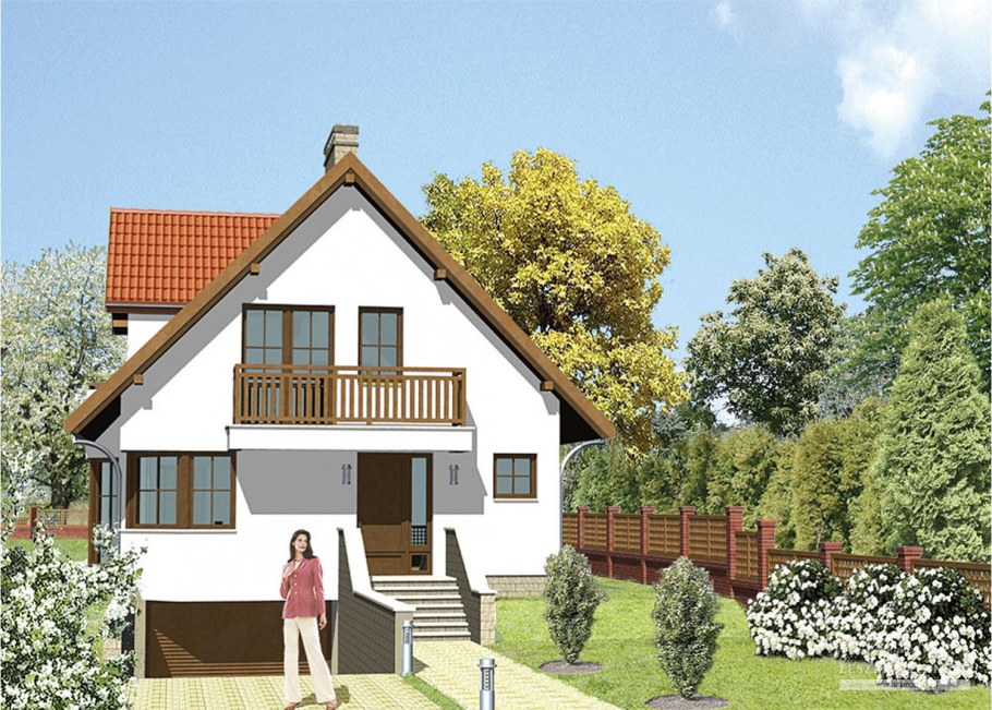 Коттедж 3 этажный с балконом