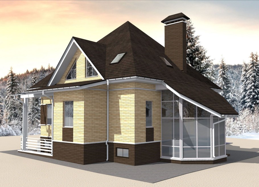 План одноэтажного дома с подвалом