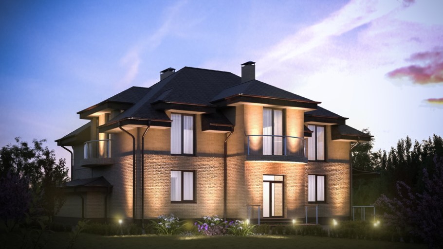 Кирпичный дом с подземным гаражом