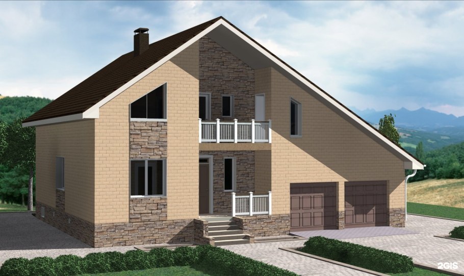 Двухэтажный дом с подземным гаражом