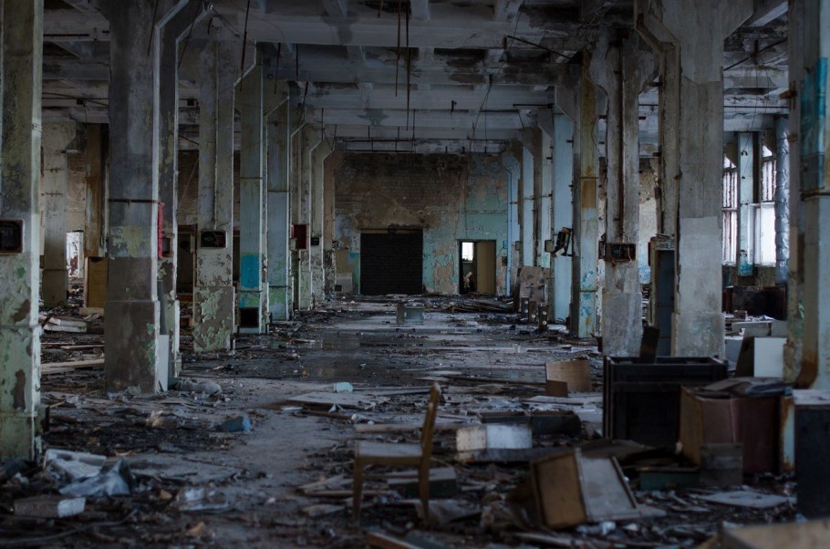 Заброшенный Детройт завод Дженерал