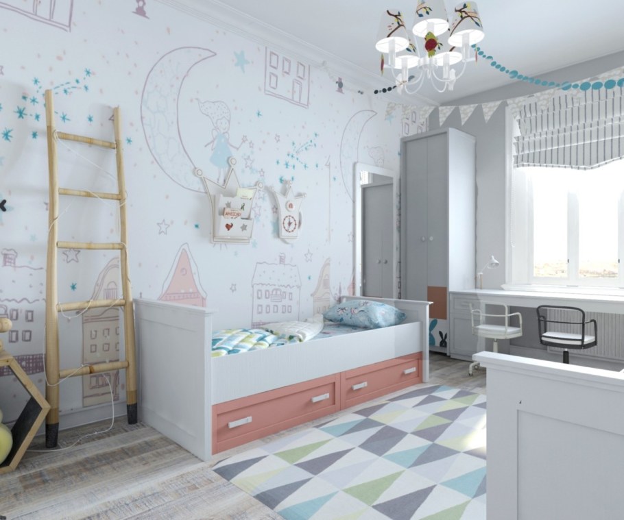 Стены в детской комнате