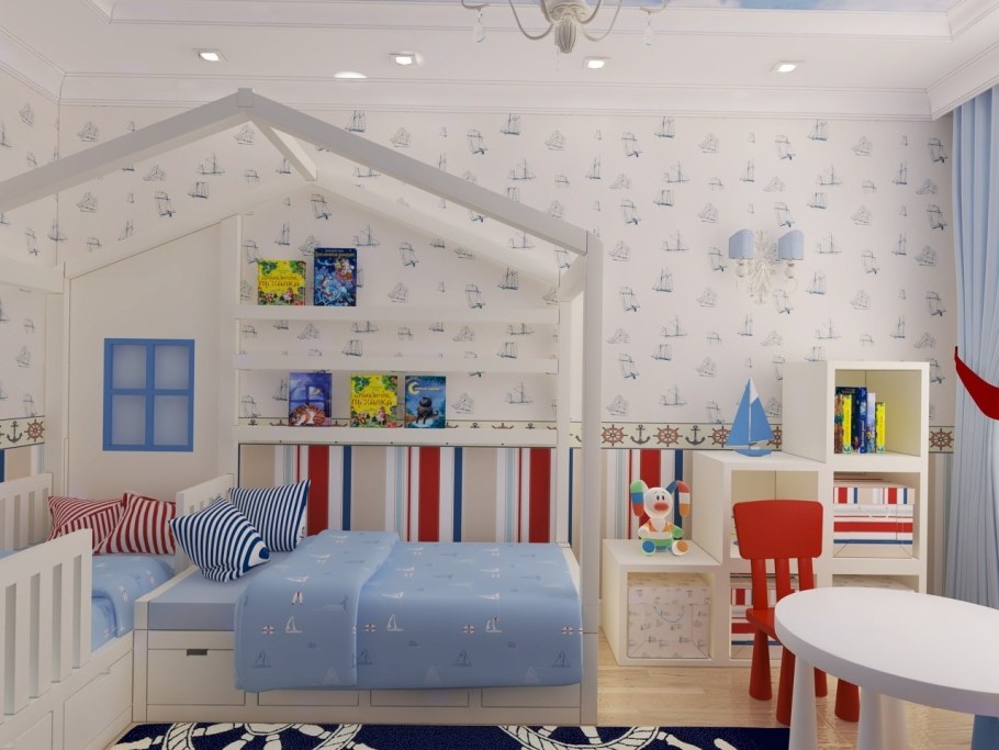 Детская в морском стиле для двоих