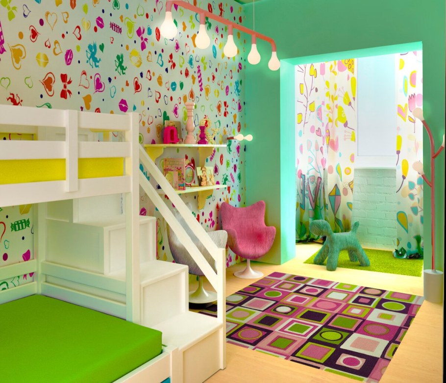 Детская спальня для двоих разнополых детей