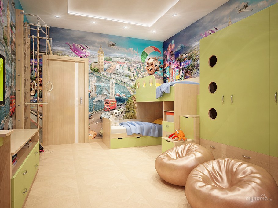 Цветовая гамма детской комнаты для разнополых