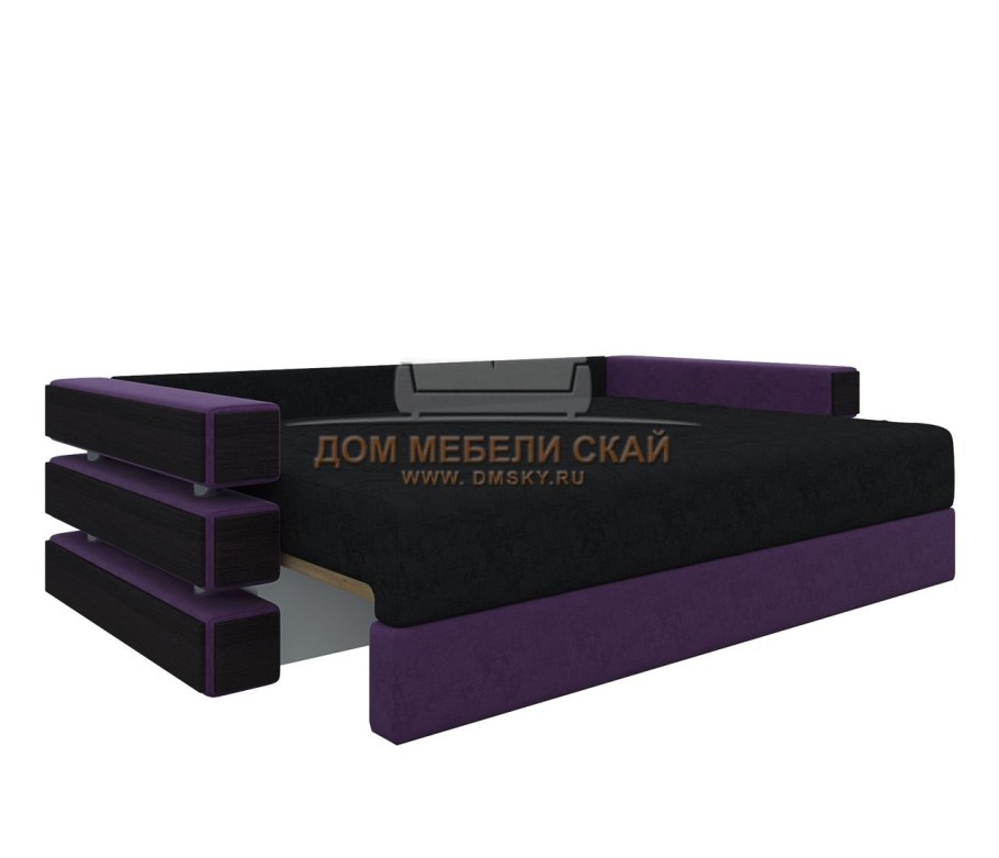 Диван прямой Венеция черный