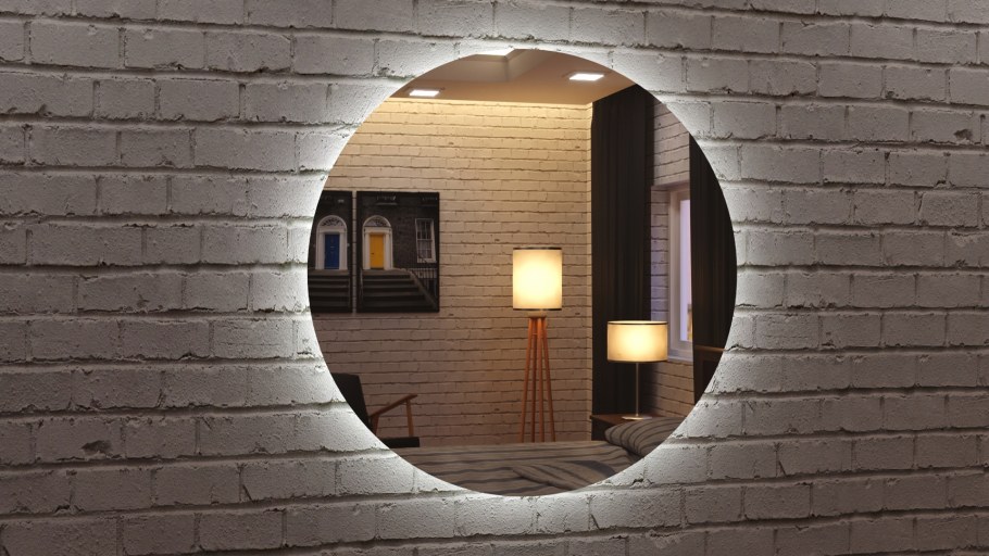 Зеркало круглое с подсветкой 80 см