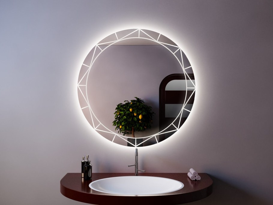 Зеркало "Aroma led" d 780 с увеличительным зеркалом