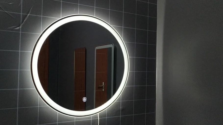 Зеркало Infiniti Black led d 600 с датчиком движения