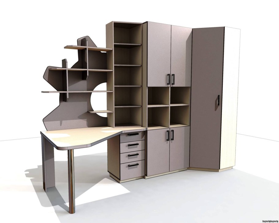 Письменный стол встроенный в шкаф