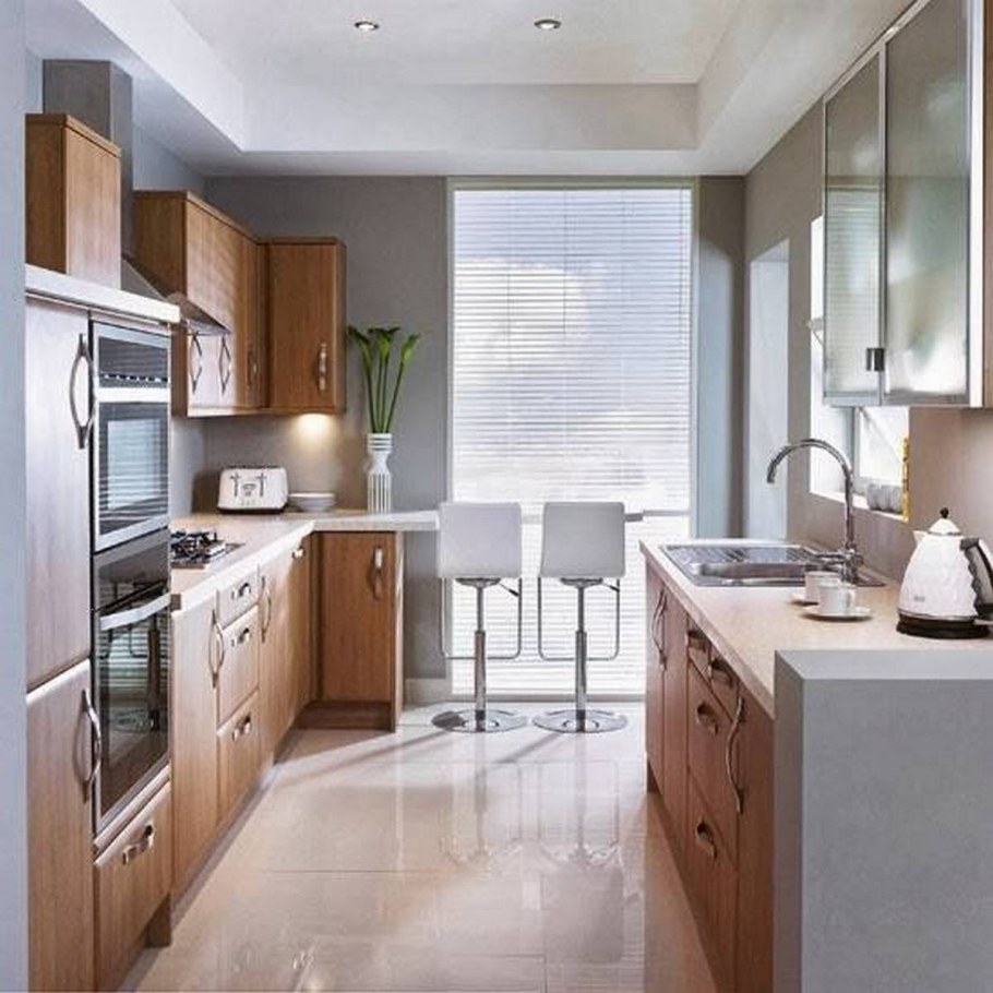 Современный интерьер небольшой кухни