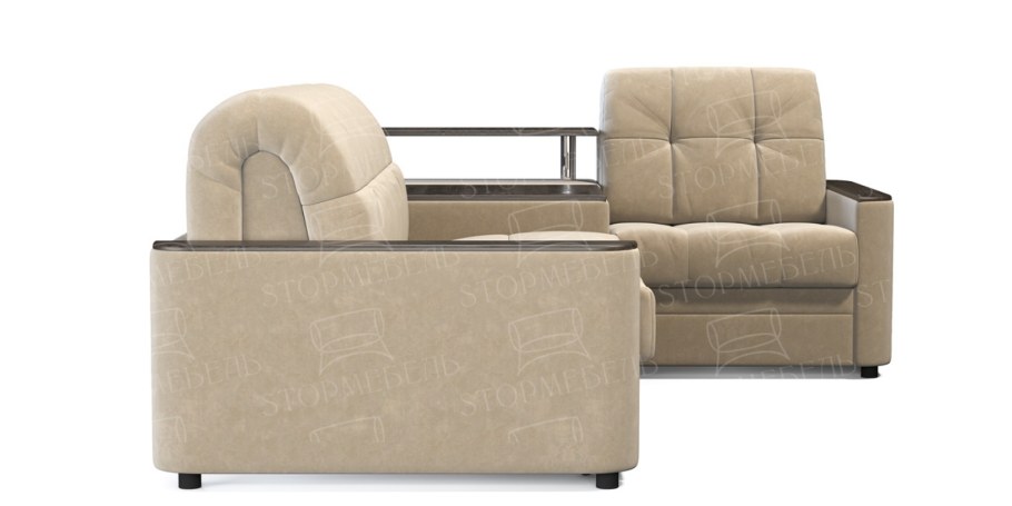 Угловые кожаные диваны Ладья