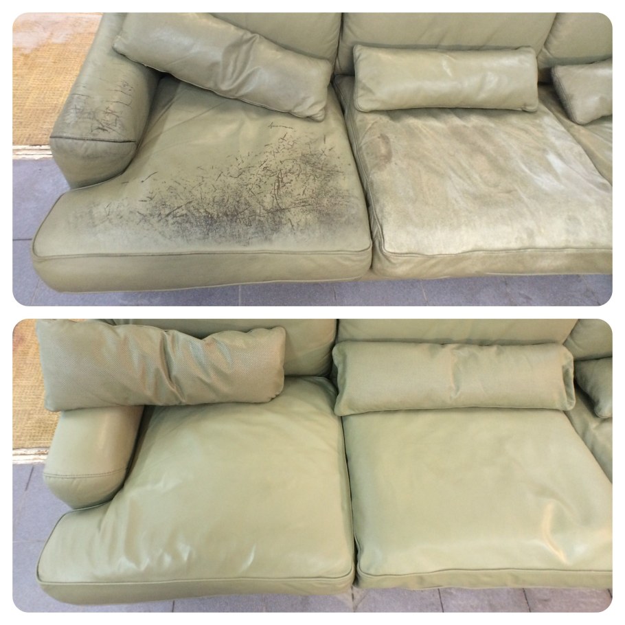 Перекраска кожи дивана