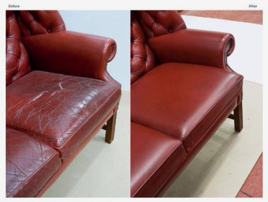 Перетяжка кожаного дивана