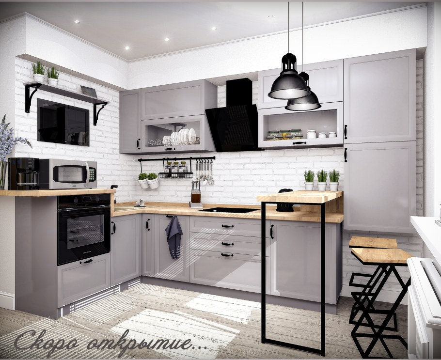 Кухонные гарнитуры с газовым котлом