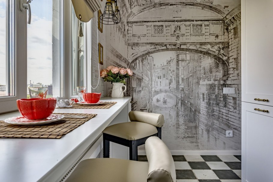 Affresco фрески в интерьере кухни