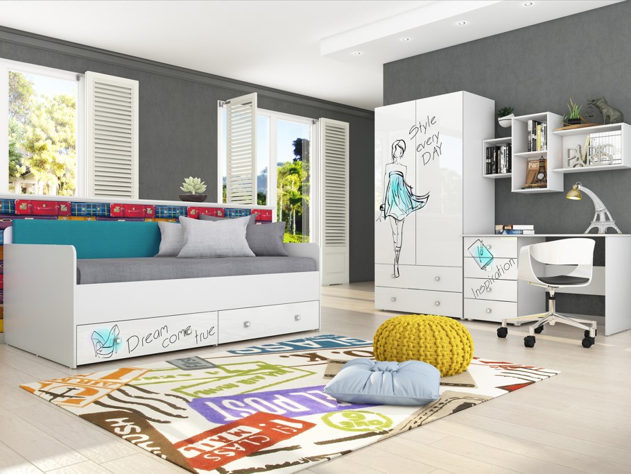 Серый шкаф Сканди