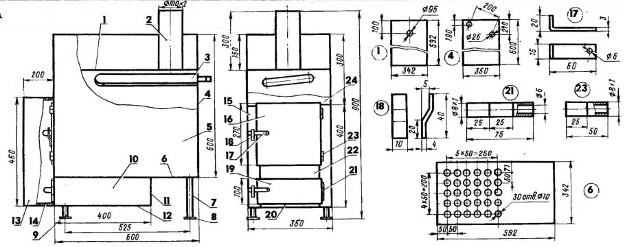 Печь для бани Теплодар Русь 18 ЛНЗП профи