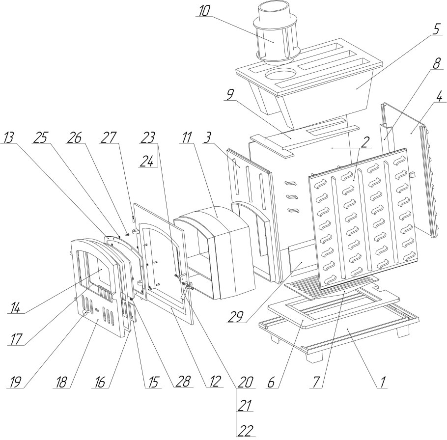 Чертежи печей из жаропрочной стали