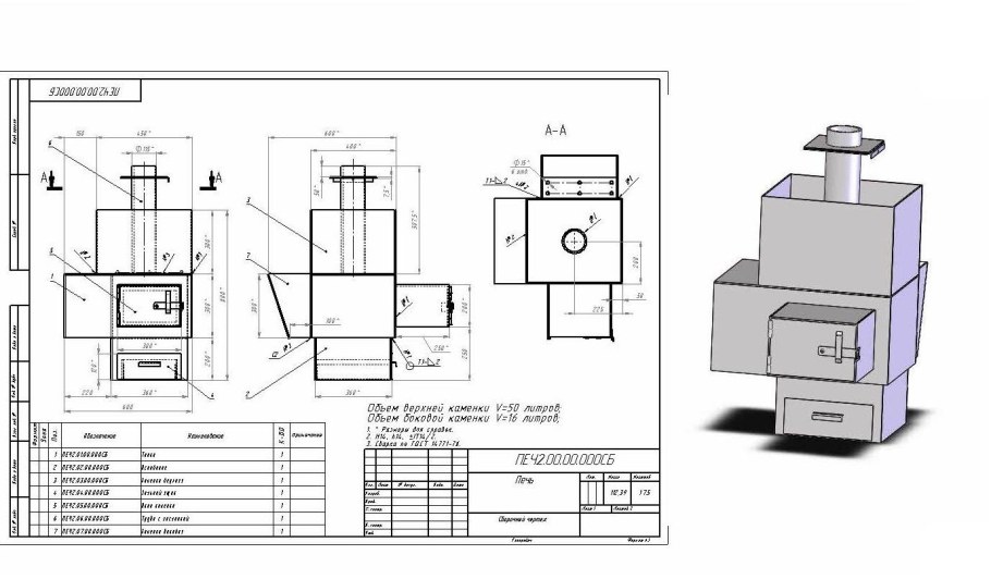 Печь для бани жара-Люкс 20