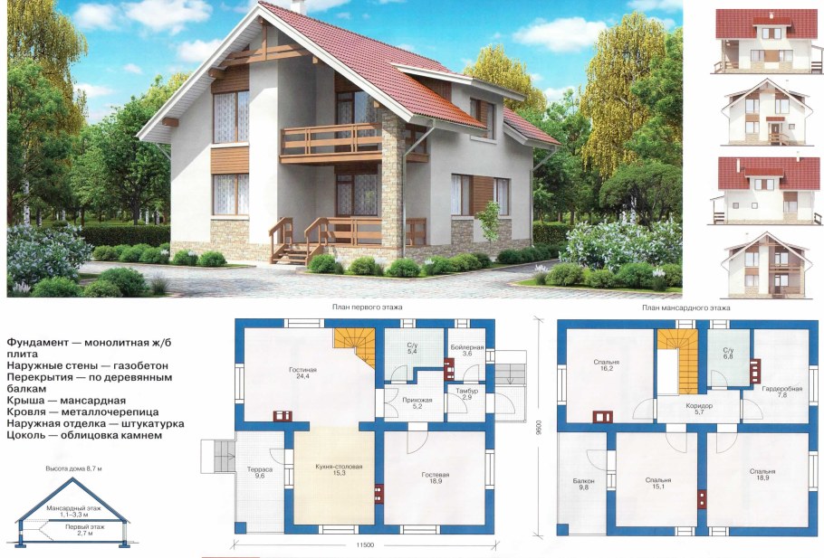 План коттеджа