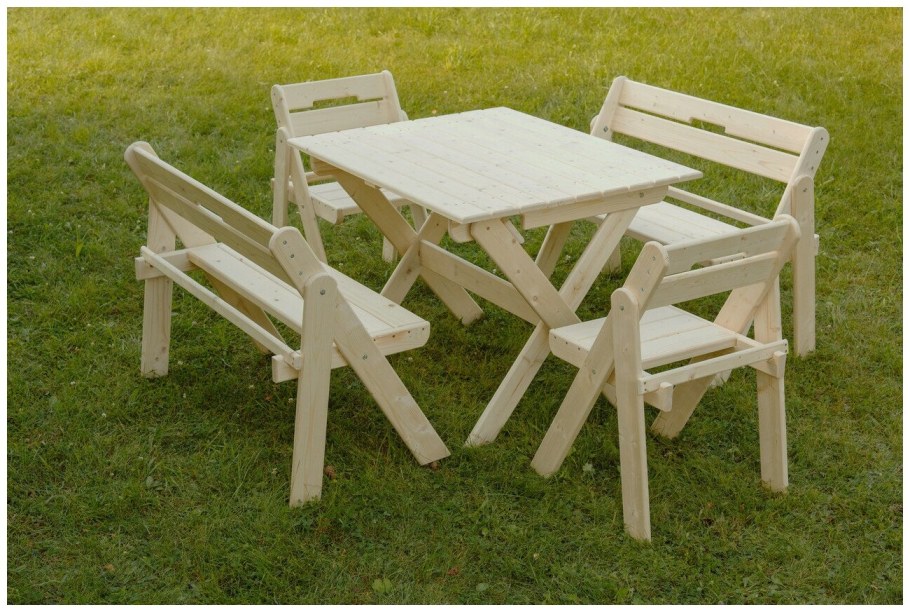 Стол садовый деревянный